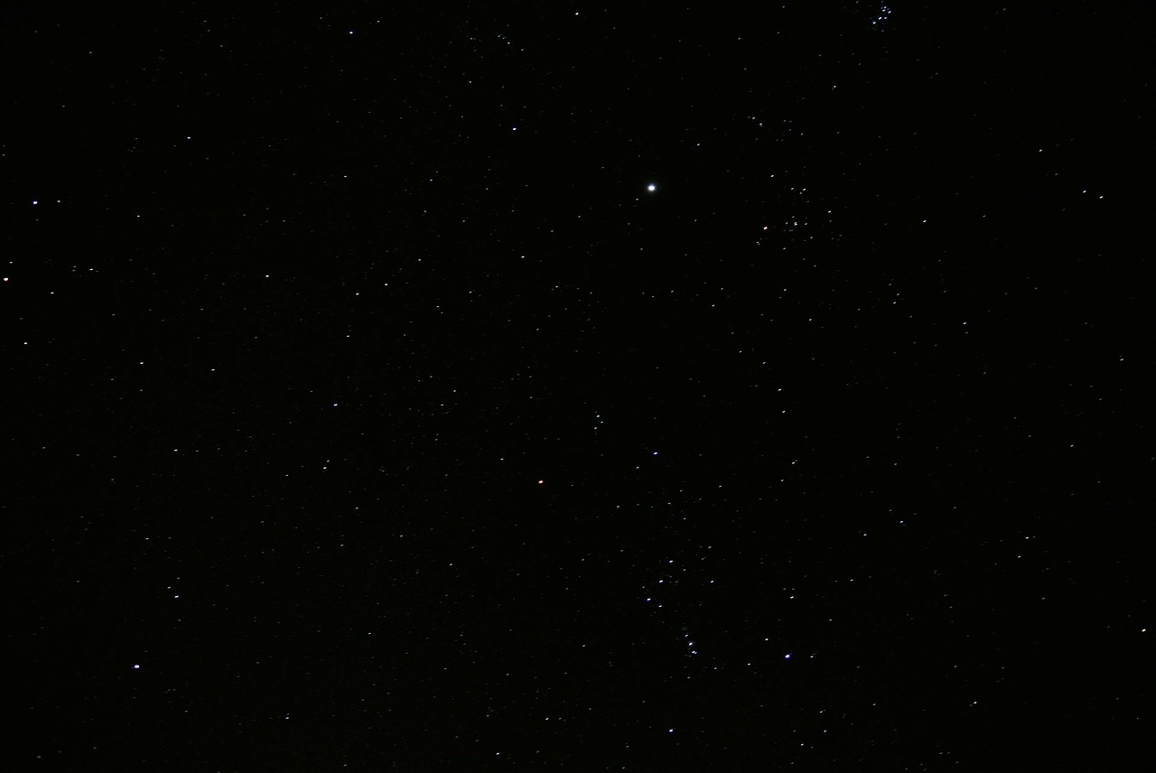 Sternbild Orion und Stier mit Plejaden